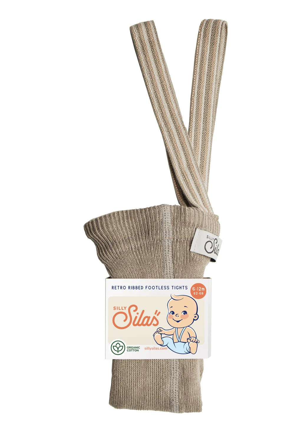 Footless Tights with Braces Oyster Grey Striped – Silly Silas