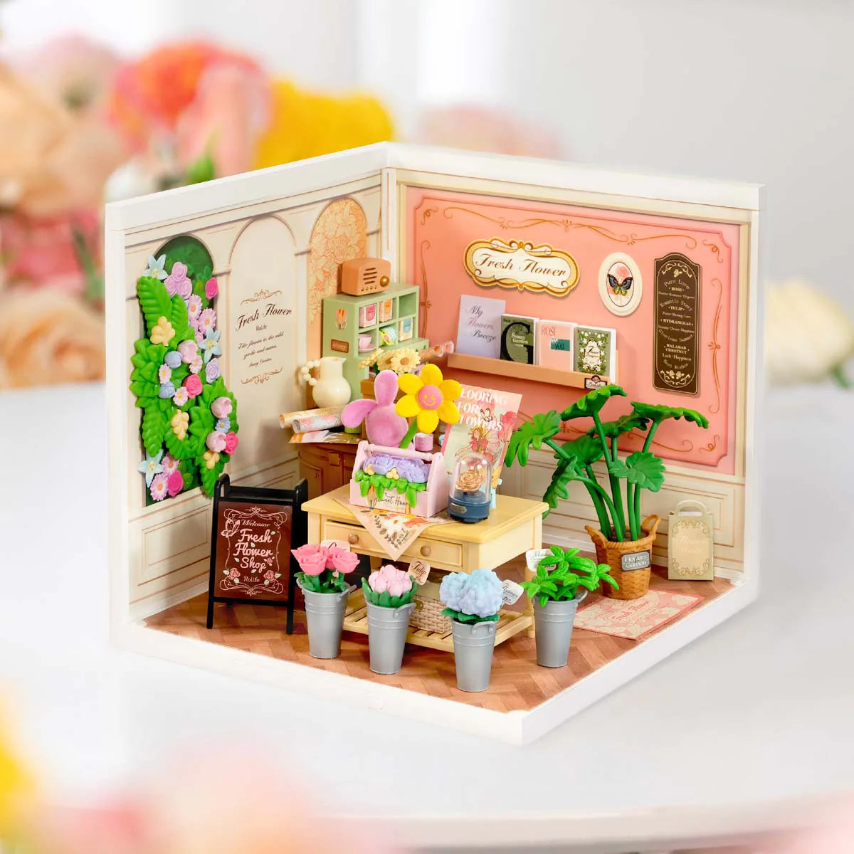 Rolife Fresh Flower Shop DIY Miniature House DW017B – Robotime