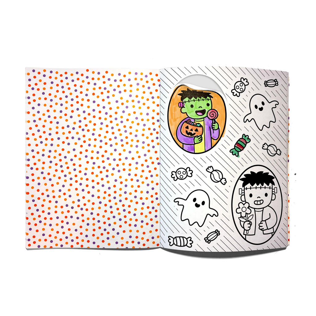Stickiville Color-In' Sticker Book – Cute n Spooky Doodles – Ooly