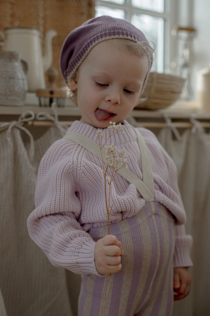 Footless Lavender x Cream Striped – Silly Silas