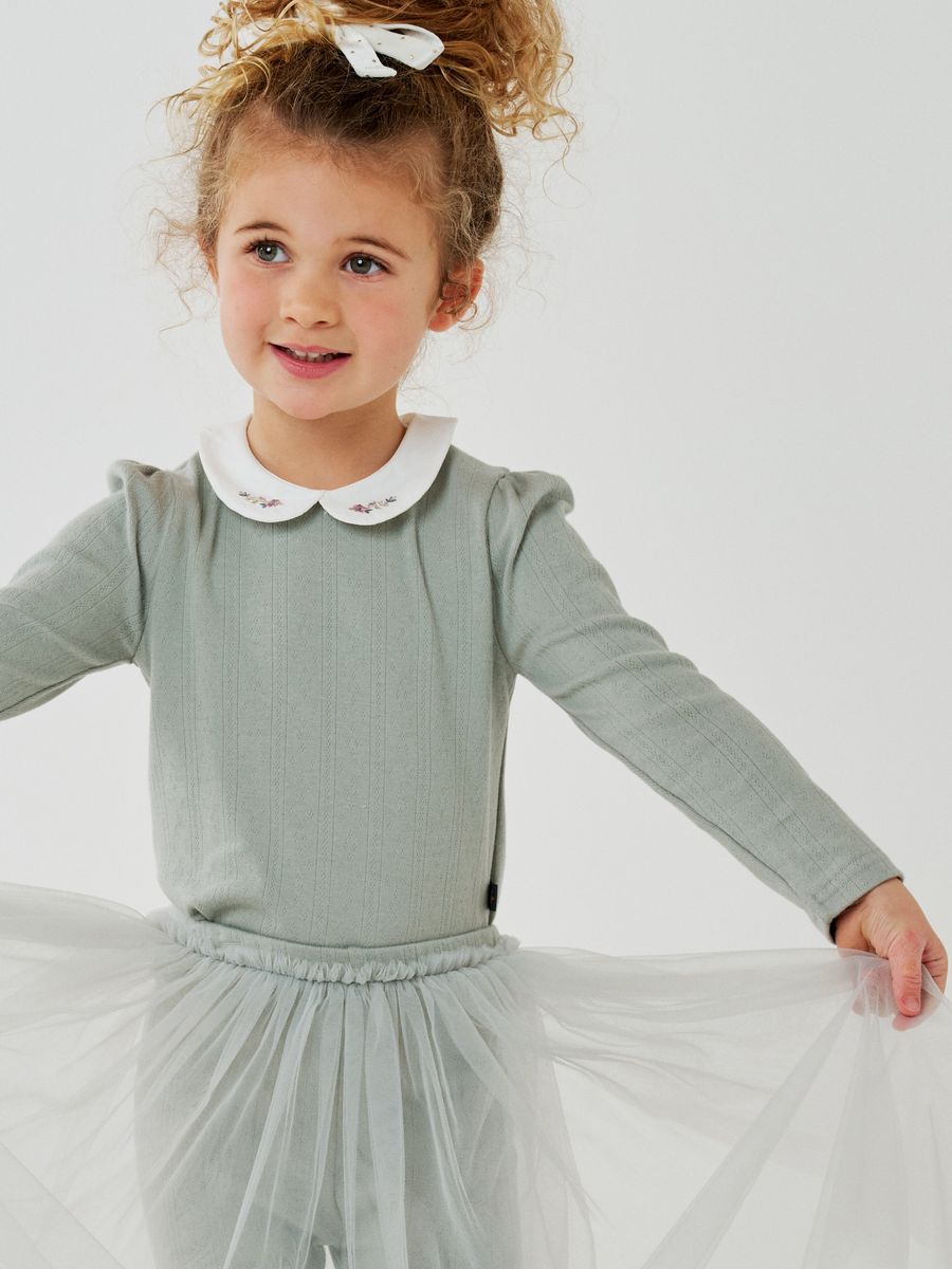 Prom Collar Top – Sage Green – Petite Hailey