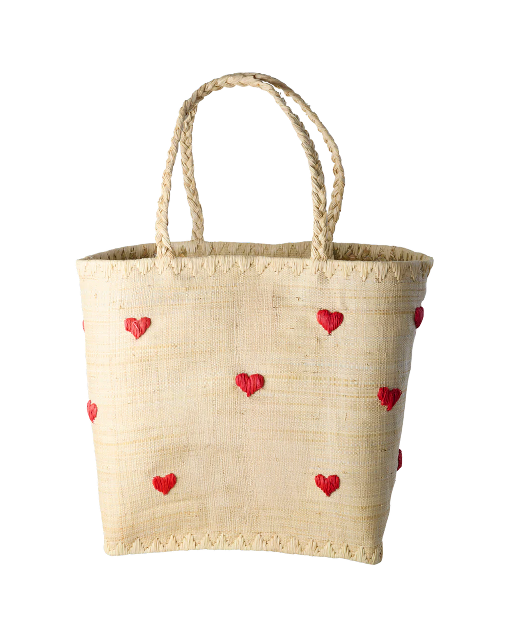 Large Raffia Bag Darling Hearts Design – riceby rice