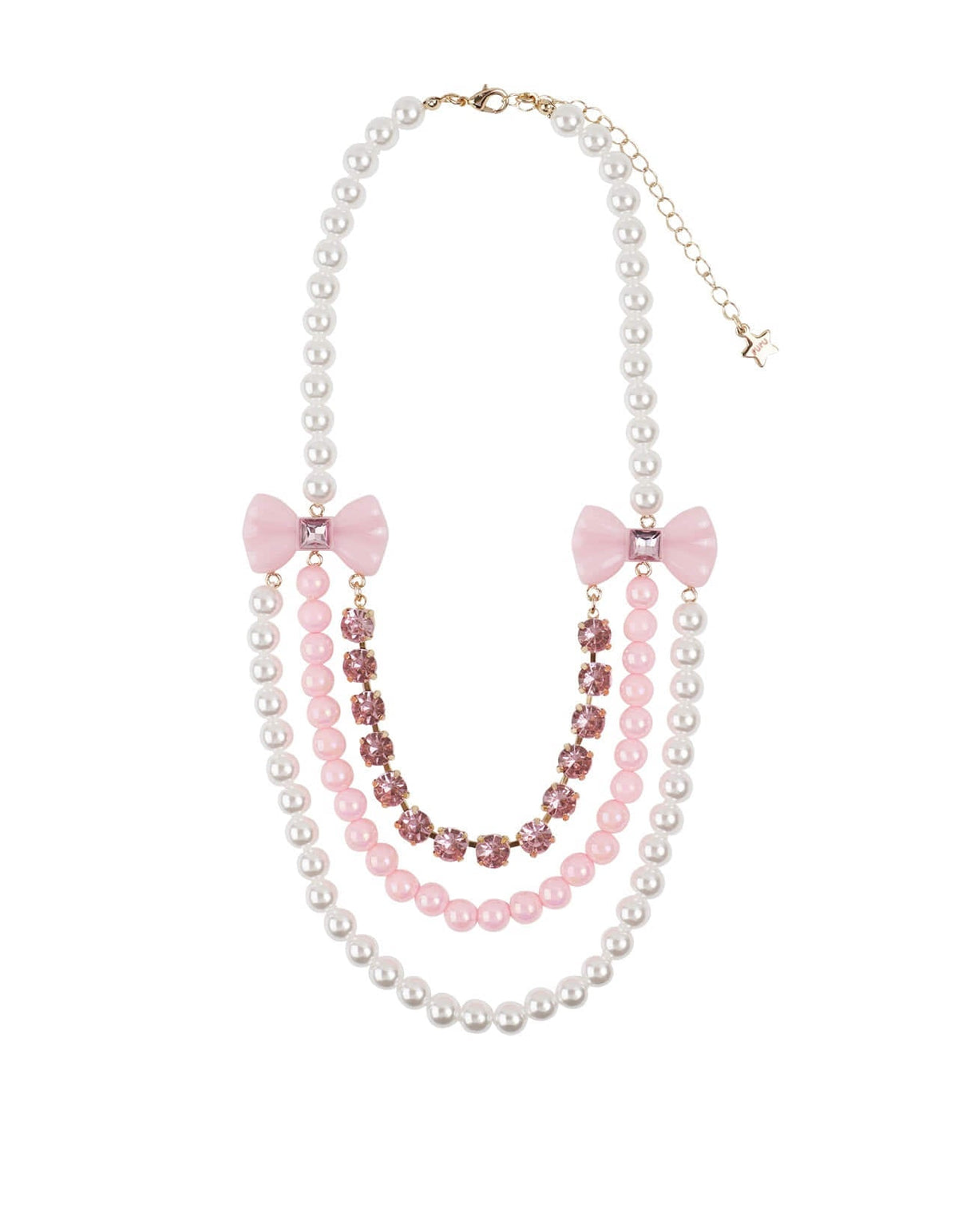 Pink Bow Layered Necklace – RuruStar