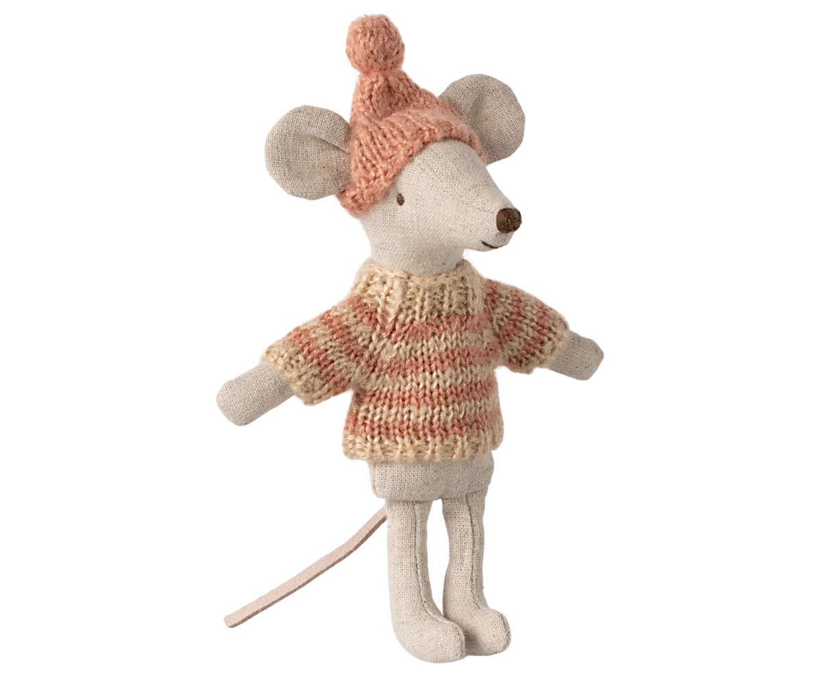 Extra Clothing Knitted Sweater and Hat Big Sister Mouse – Maileg