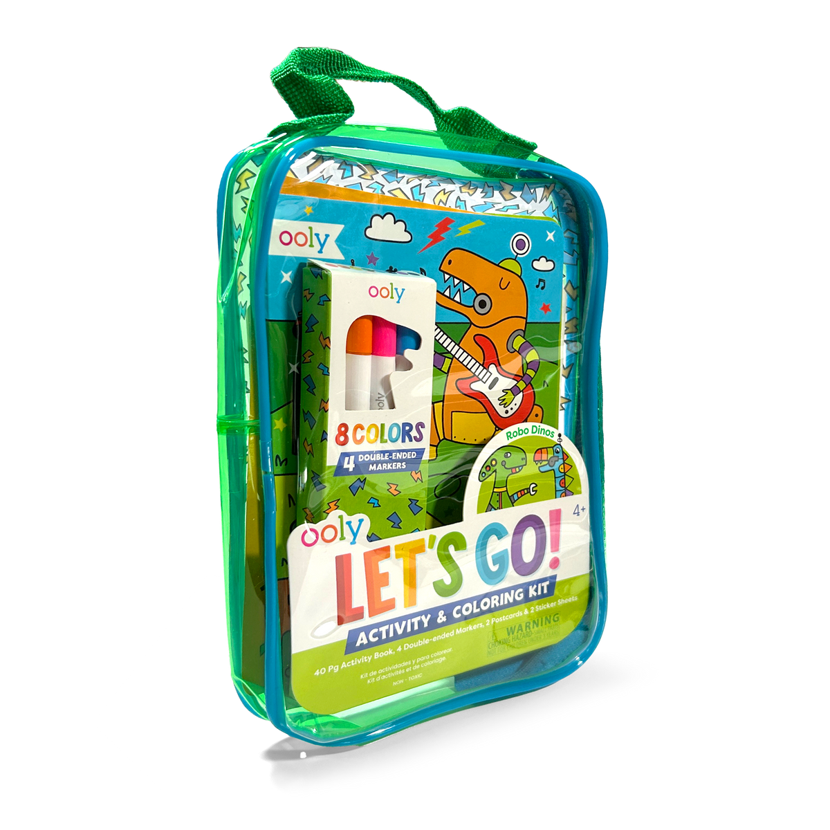 Let's Go! Activity & Coloring Kit - Robo Dinos – OOLY
