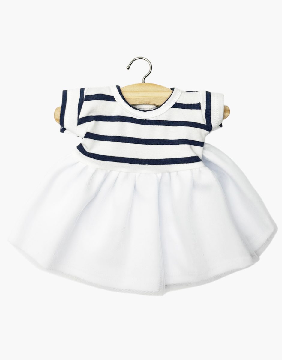 Rosana Short-Sleeve Tutu Dress in Navy Stripes – Minikane