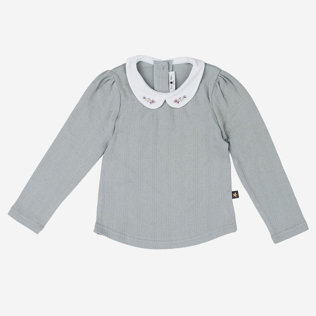 Prom Collar Top – Sage Green – Petite Hailey