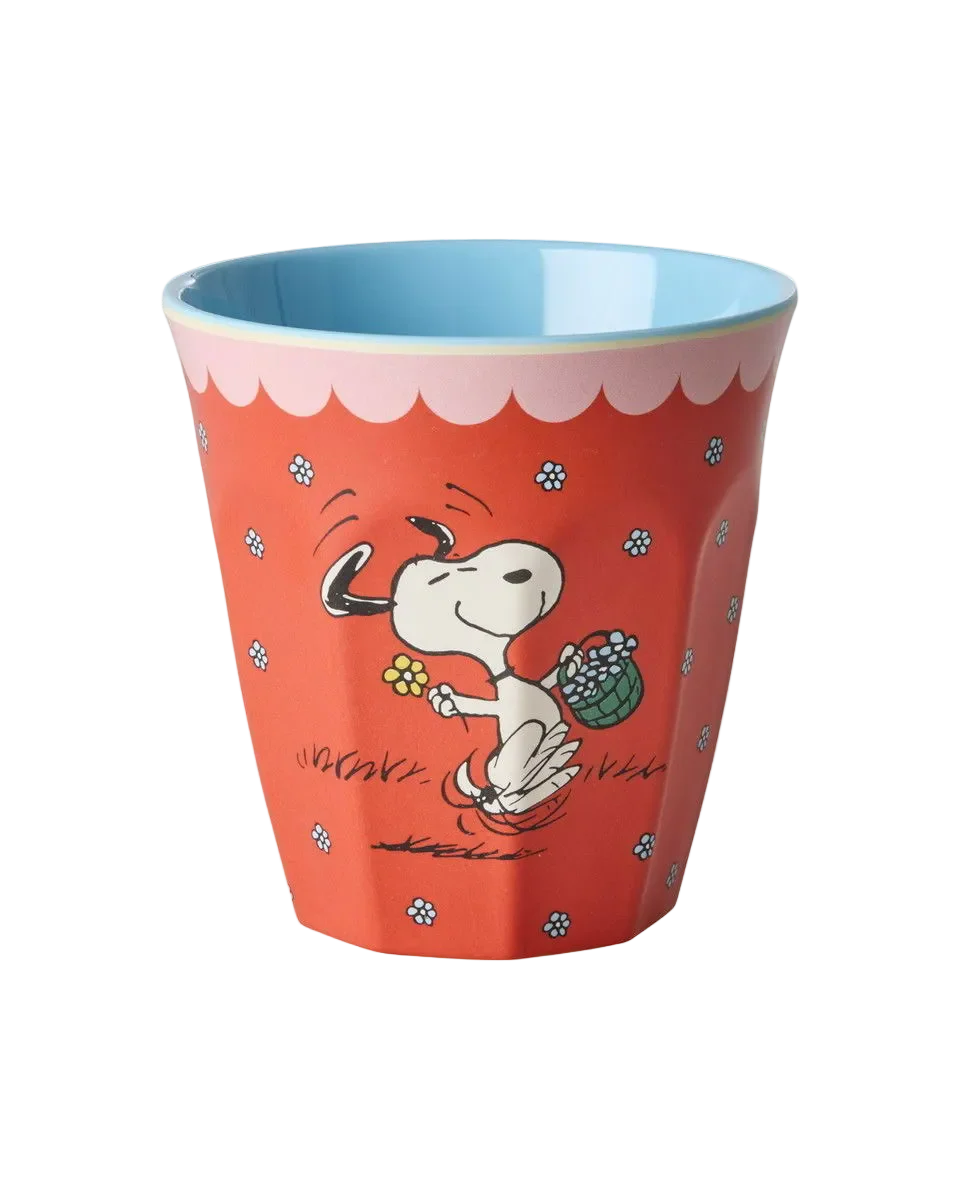 Snoopy Print Melamine Cup Red 8.45oz – rice by rice