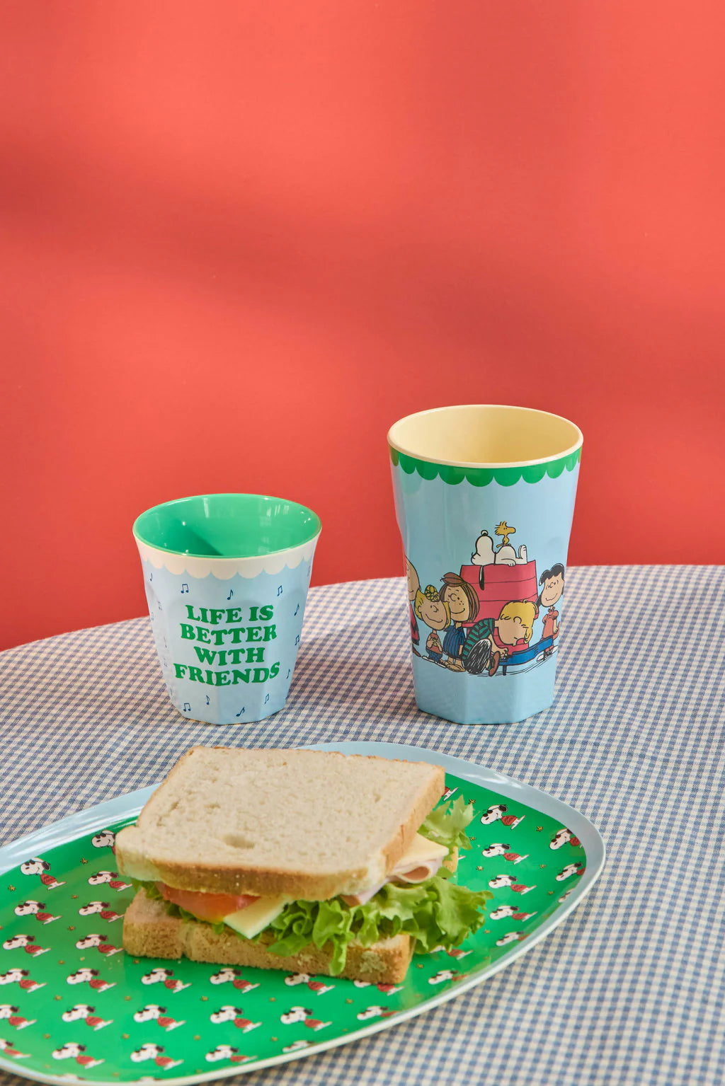 Snoopy Print Melamine Cup Soft Blue 8.45oz – rice by rice