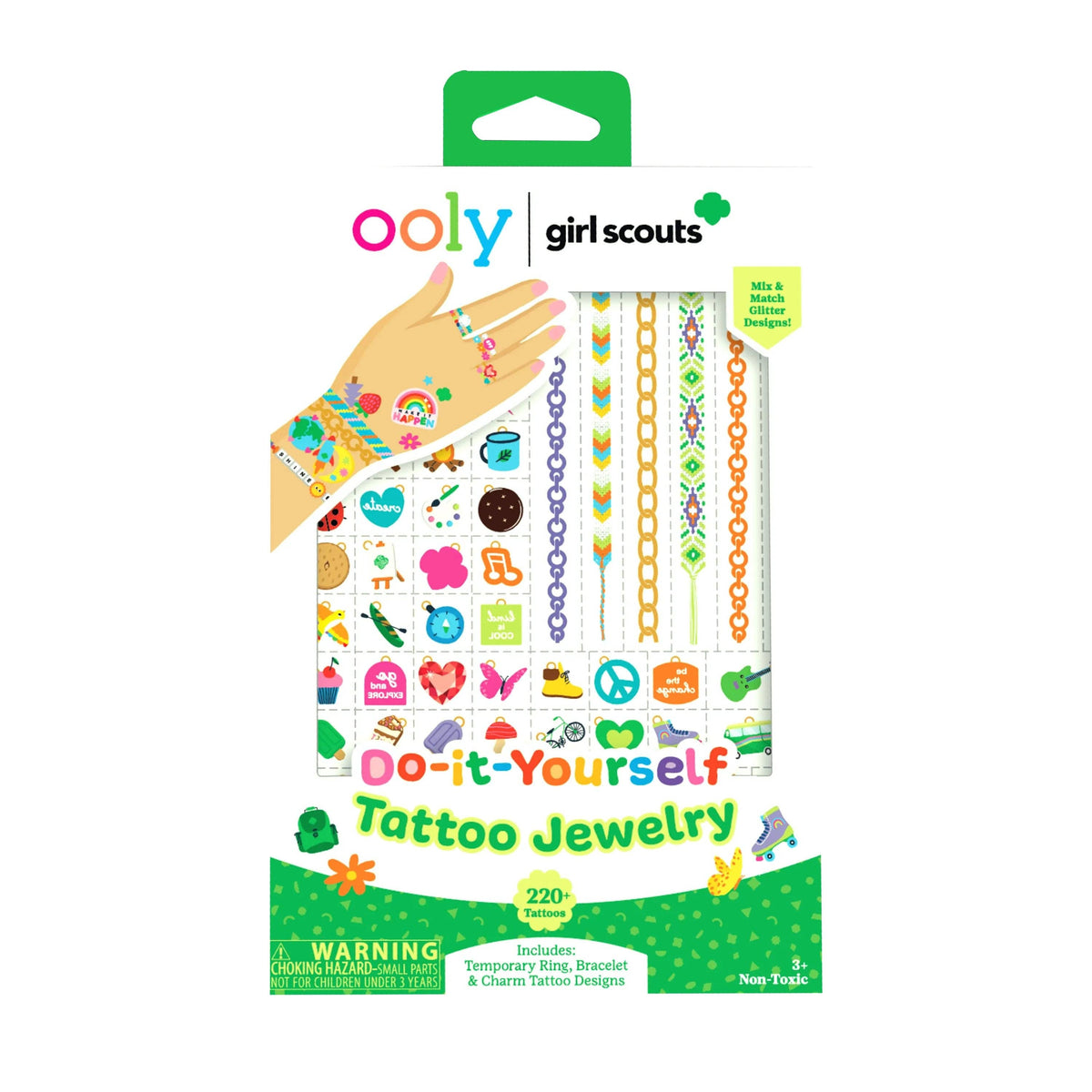 OOLY x Girl Scouts: Do-It-Yourself Tattoo Jewelry (3 Sheet Set) – OOLY