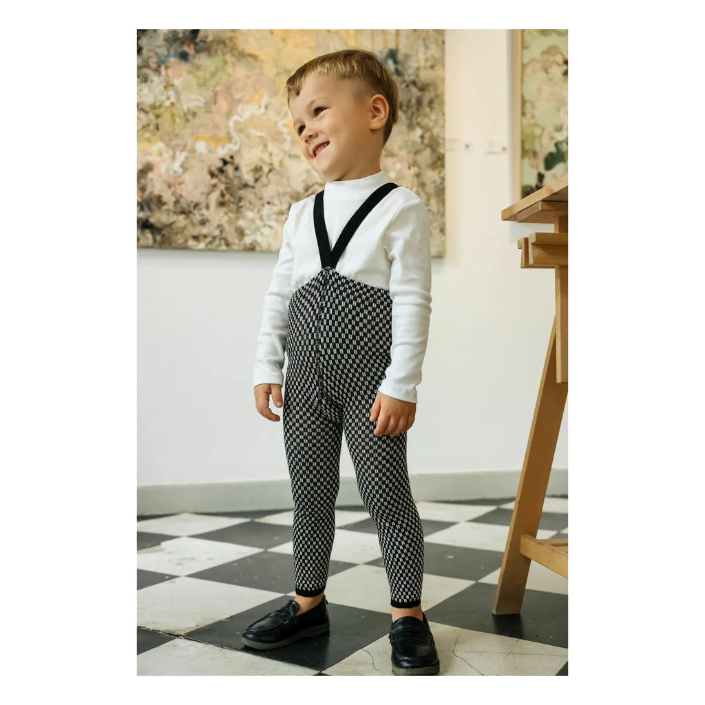Organic Cotton Checkered Tights Black – Silly Silas